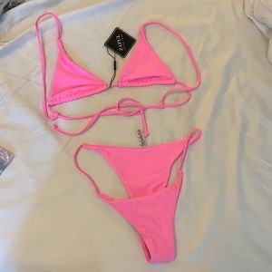 Sexy highlighter pink bikini never worn